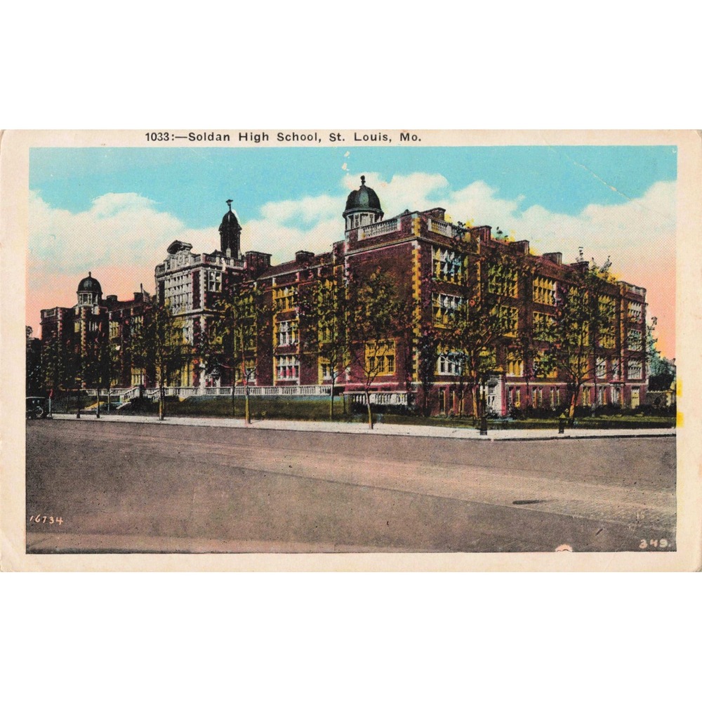 Vtg Soldan High School St Louis Missouri MO Postcard 1033 Architecture